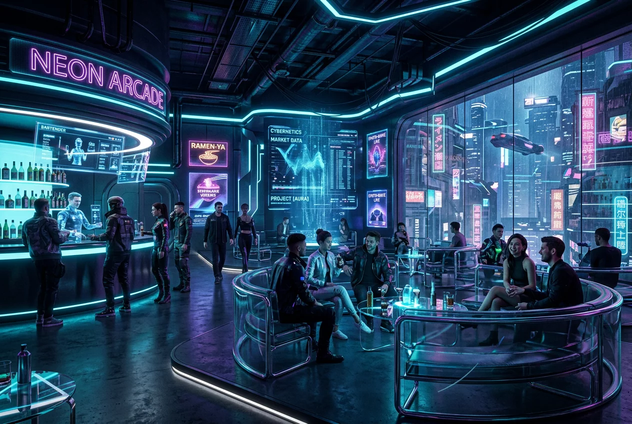 Community gathering in a virtual lounge